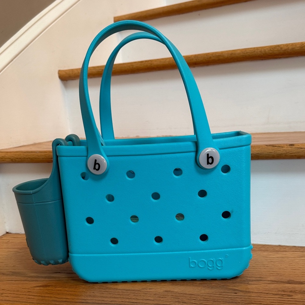 BOGG BAG (mini) Turquoise Tote with Cup Holder